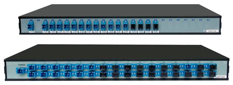 Rack Mount PLC Chassis Splitters for PON and FTTX Fiber Network Soluti